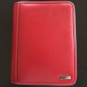 Franklin Covey Red Leather Planner Agenda